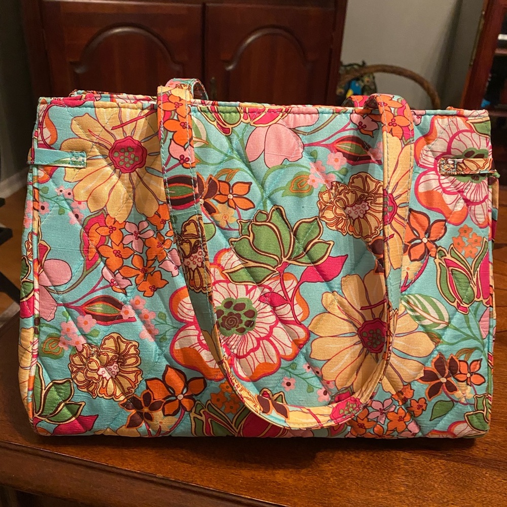 Vera Bradley Colorful Tropical Floral Tote